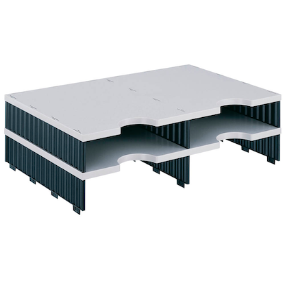 Artikelbild für styro Sortierstation Styrodoc grau/schwarz mit 4 Fächer, Artikelnummer 444893