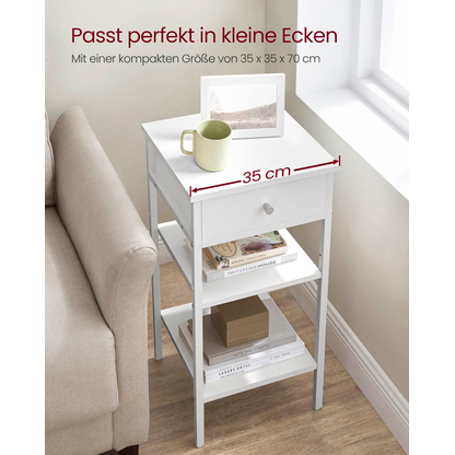 Artikelbild 6 für VASAGLE Nachttisch weiß 35,0 x 35,0 x 70,0 cm, Artikelnummer 438699