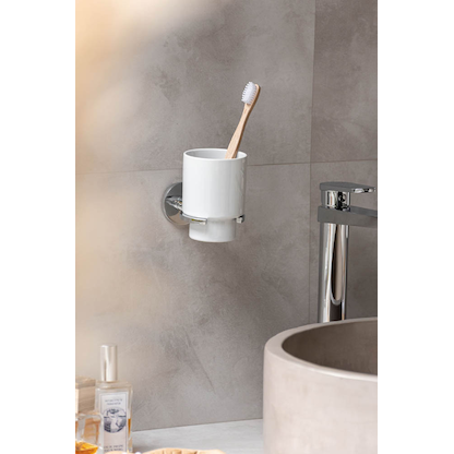 Artikelbild 4 für WENKO Zahnputzbecher Isera silber/weiß, Artikelnummer 807604