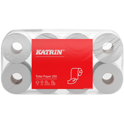 Artikelbild 3 für KATRIN Toilettenpapier 250 3-lagig Recyclingpapier, 72 Rollen, Artikelnummer 383152