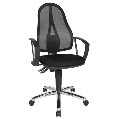Artikelbild 14 für Topstar Bürostuhl Point 60 Netz Plus, G200 Stoff schwarz, Gestell chrom, Artikelnummer 383109