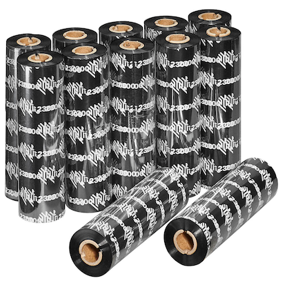 Artikelbild 4 für ZEBRA 2300 schwarz Thermo-Druckfolien, 12 Rollen, Artikelnummer 621298