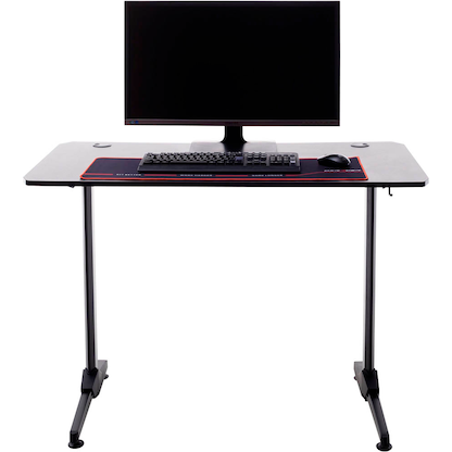 Artikelbild 5 für DXRacer Basic 2, Größe XL Gaming Schreibtisch schwarz rechteckig, C-Fuß-Gestell schwarz 111,0 x 60,0 cm, Artikelnummer 624744