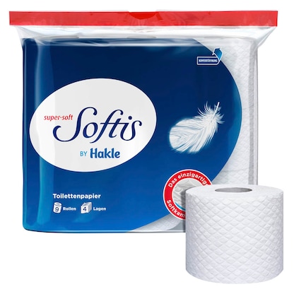 Artikelbild 7 für Softis Toilettenpapier 4-lagig, 9 Rollen, Artikelnummer 882498