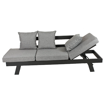 Artikelbild 10 für Garden Pleasure Loungesofa DONNA hellgrau, anthrazit Metall, 7-teilig, Artikelnummer 380107