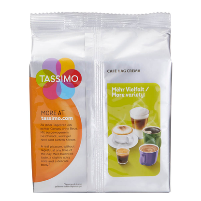 Artikelbild 5 für TASSIMO Café HAG Crema Kaffeediscs, Arabica- und Robustabohnen kräftig, 16 Portionen, Artikelnummer 830240