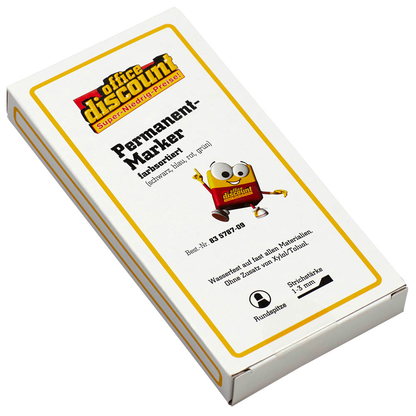 Artikelbild 2 für office discount Permanentmarker farbsortiert 1,5 - 3,0 mm, 4 St., Artikelnummer 835787