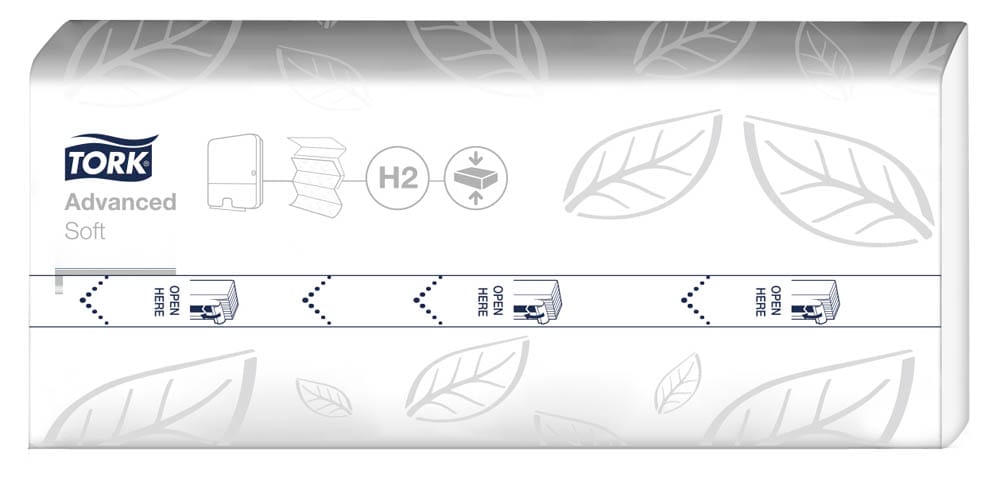 TORK Papierhandtücher 120454 H2 Advanced Interfold-Falzung 2-lagig 2. ...