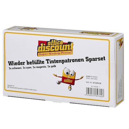 Artikelbild 4 für office discount schwarz, cyan, magenta, gelb Druckerpatronen kompatibel zu HP 934XL/935XL (X4E14AE), 4er-Set, Artikelnummer 545329