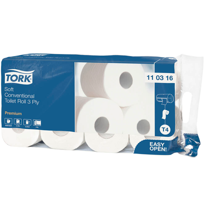 Artikelbild 2 für TORK Toilettenpapier T4 Premium Soft 3-lagig, 72 Rollen, Artikelnummer 602748