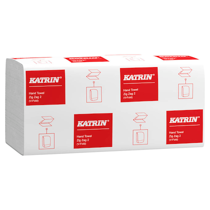 Artikelbild 1 für KATRIN Papierhandtücher 35588 Zick-Zack-Falzung 2-lagig 4.000 Tücher, Artikelnummer 492811
