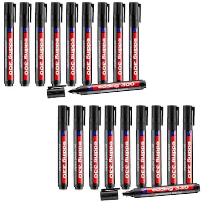 Artikelbild 6 für AKTION: edding 330 Permanentmarker schwarz 1,0 - 5,0 mm, 2 Pack, Artikelnummer 173779