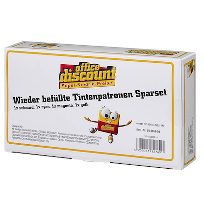 Artikelbild 4 für office discount schwarz, cyan, magenta, gelb Druckerpatrone kompatibel zu HP 364XL (N9J74AE), 4er-Set, Artikelnummer 550659