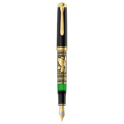 Artikelbild 5 für Pelikan Toledo M900 Kolbenfüller schwarz-gold F (fein), Artikelnummer 411381