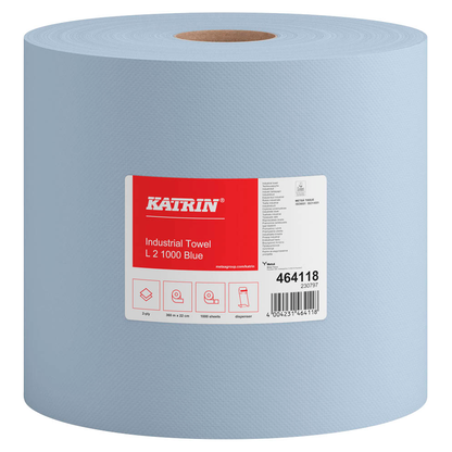 Artikelbild 2 für 2 KATRIN Putztuchrollen L2 1000 Blue 2-lagig blau, 1.000 Blätter, Artikelnummer 506154