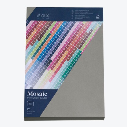 Artikelbild 2 für artoz Briefumschläge Mosaic DIN C6 ohne Fenster zement haftklebend 20 St., Artikelnummer 249419