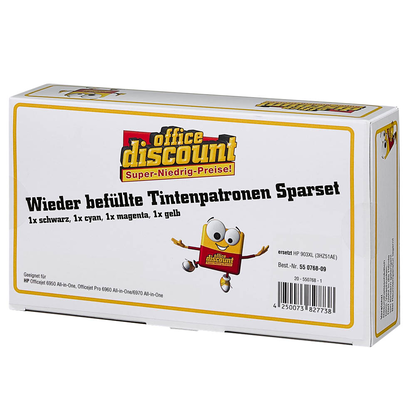 Artikelbild 4 für office discount schwarz, cyan, magenta, gelb Druckerpatronen kompatibel zu HP 903XL (3HZ51AE), 4er-Set, Artikelnummer 550768