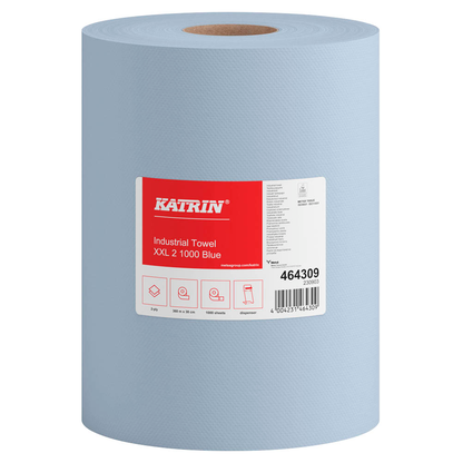 Artikelbild 2 für 2 KATRIN Putztuchrollen XXL 2 Blue 2-lagig blau, 1.000 Blätter, Artikelnummer 506188