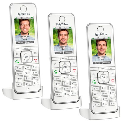 Artikelbild für AKTION: 3 FRITZ! FRITZ!Fon C6 Zusatz-Mobilteile weiß, Artikelnummer 474199