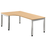 Artikelbild 1 für HAMMERBACHER JS82 höhenverstellbarer Schreibtisch buche L-Form, 5-Fuß-Gestell silber 200,0 x 120,0 cm, Artikelnummer 866564