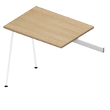 Artikelbild 1 für Quadrifoglio Anbautisch X3 eiche, weiß rechteckig 80,0 x 60,0 x 75,0 cm, Artikelnummer 592384