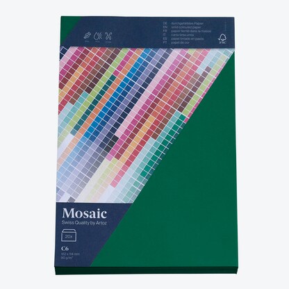 Artikelbild 2 für artoz Briefumschläge Mosaic DIN C6 ohne Fenster tannengrün haftklebend 20 St., Artikelnummer 249439