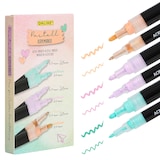 Artikelbild 1 für ONLINE® Pastell Lettering Acrylstifte-Set farbsortiert 0,7 + 3,0 mm, 6 St., Artikelnummer 616977