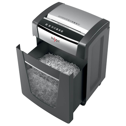 Artikelbild 3 für Rexel Momentum M515 Aktenvernichter mit Partikelschnitt P-5, 2 x 15 mm, bis 15 Blatt, schwarz, Artikelnummer 643770