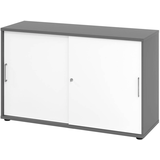 Artikelbild 1 für HAMMERBACHER Schiebetürenschrank Mirakel, V1752S/G/W/BS grafit, weiß 1 Fachboden 120,0 x 40,0 x 74,8 cm, Artikelnummer 999767