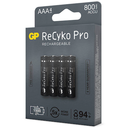 Artikelbild 4 für 4 GP Akkus ReCyko+ PRO Micro AAA 800 mAh, Artikelnummer 290191