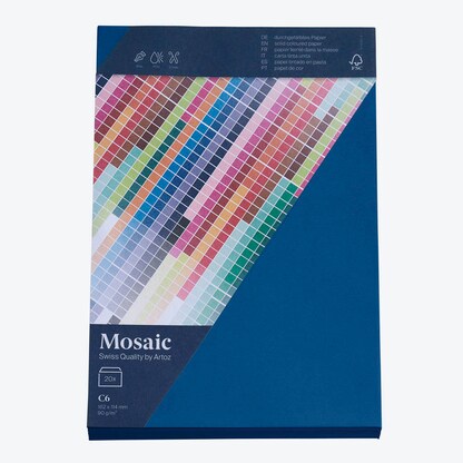 Artikelbild 2 für artoz Briefumschläge Mosaic DIN C6 ohne Fenster marine haftklebend 20 St., Artikelnummer 249447