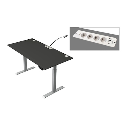 Artikelbild 4 für Kerkmann Move 1 plus elektrisch höhenverstellbarer Schreibtisch anthrazit rechteckig, T-Fuß-Gestell grau 160,0 x 80,0 cm, Artikelnummer 510176