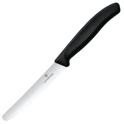 Artikelbild 2 für VICTORINOX Frühstücksmesser silber, schwarz glänzend, poliert, Klinge: 11,0 cm, 6 St., Artikelnummer 366505