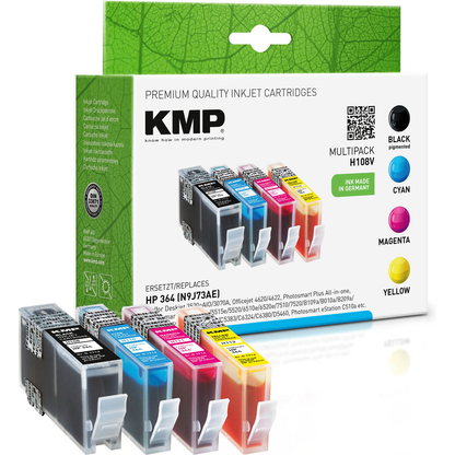 Artikelbild 17 für KMP H108V schwarz, cyan, magenta, gelb Druckerpatronen kompatibel zu HP 364 (N9J73AE), 4er-Set, Artikelnummer 902700