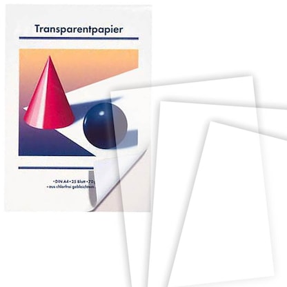 Artikelbild 1 für Transparentpapier Kugel und Kegel 70 g/qm, 1 Block, Artikelnummer 426130