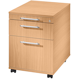 Artikelbild 1 für HAMMERBACHER Orbis Rollcontainer buche 3 Auszüge 42,8 x 58,0 x 59,0 cm, Artikelnummer 763300