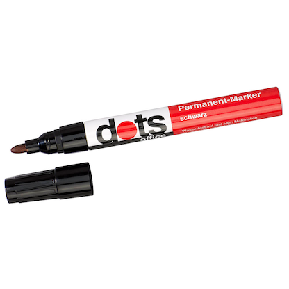 Artikelbild 18 für dots Permanentmarker schwarz 1,5 - 3,0 mm, 1 St., Artikelnummer 835601