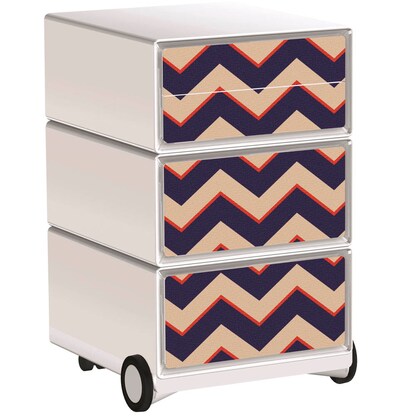 Artikelbild für PAPERFLOW easyBox Vintage Rollcontainer weiß, bunt 4 Auszüge 39,0 x 43,6 x 64,2 cm, Artikelnummer 215174