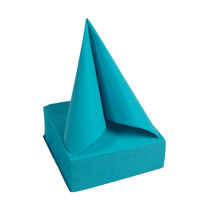 Artikelbild 2 für PROnappe Servietten türkis 2-lagig 20,0 x 20,0 cm, 50 St., Artikelnummer 361376
