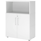 Artikelbild 1 für HAMMERBACHER Regalschrank FlexWall, VFW38T2KG/W/W/BS weiß 80,0 x 40,0 x 109,8 cm, Artikelnummer 949887