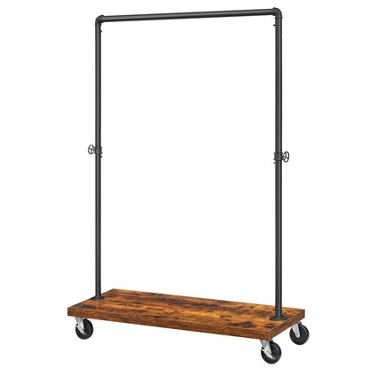 Artikelbild 2 für VASAGLE Rollgarderobe braun Metall 2 Haken 104,5 x 162,0 cm, Artikelnummer 260889