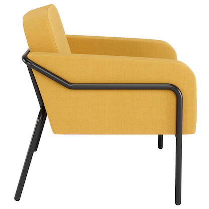 Artikelbild 2 für medso powered by PAPERFLOW Sessel MEDSO L Rund gelb schwarz Stoff, 1 St., Artikelnummer 522726