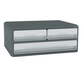 Artikelbild 1 für cep Schubladenbox MoovUp lichtgrau 1090216361, DIN A4 quer mit 3 Schubladen, Artikelnummer 431682