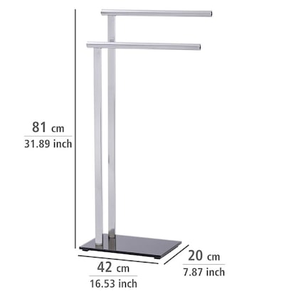 Artikelbild 2 für WENKO Handtuchständer Lava silber, Artikelnummer 808251
