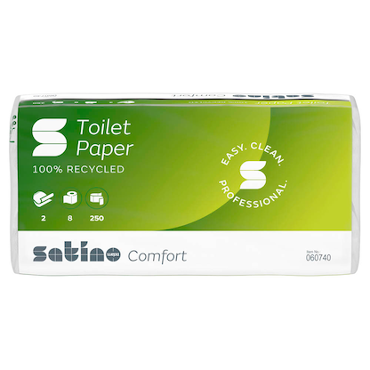 Artikelbild 6 für Satino Toilettenpapier comfort 2-lagig Recyclingpapier, 64 Rollen, Artikelnummer 423785