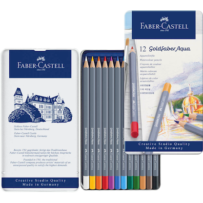 Artikelbild 2 für FABER-CASTELL Goldfaber Aqua Aquarellstifte farbsortiert, 12 St., Artikelnummer 491725