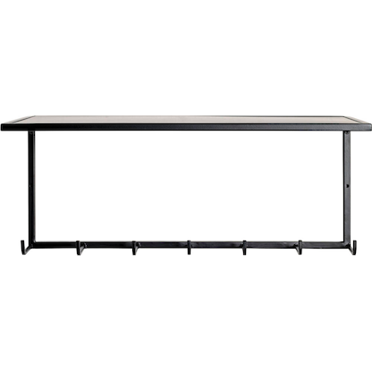 Artikelbild 5 für HAKU Möbel Wandgarderobe 25511 schwarz Metall 7 Haken 60,0 x 25,0 cm, Artikelnummer 799542