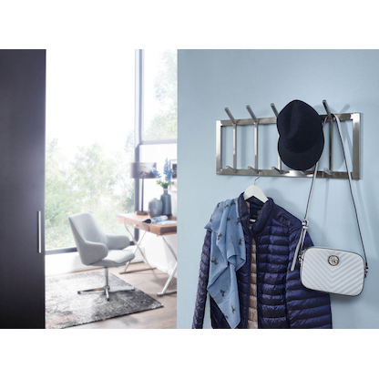 Artikelbild 2 für WOHNLING Wandgarderobe WL6.443 silber Metall 10 Haken 65,0 x 30,0 cm, Artikelnummer 910081