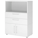 Artikelbild 1 für HAMMERBACHER Regalschrank FlexWall, VFW38K1KG/W/W/BS weiß 80,0 x 40,0 x 109,8 cm, Artikelnummer 950269