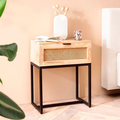 Artikelbild 4 für WOHNLING Nachttisch Massivholz braun 50,0 x 30,0 x 60,0 cm, Artikelnummer 314718